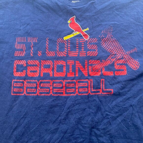 St. Louis Cardinals Baseball Mens T-Shirt Size XL Blue MLB Graphic Tee Blue - Picture 7 of 9